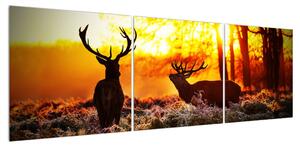 Obraz jelenů (150x50 cm)