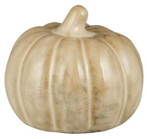 IB Laursen Kameninová dekorace dýně PUMPKIN STANDING Ø8 cm krémová