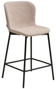 -25 % Dny MOMENTI– Nordic Living Béžová bouclé barová židle Maceda 65 cm