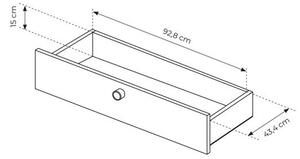 Velká zrcadlová šatní skříň 213 cm TROY - dub barista