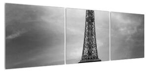 Obraz Eiffelovy věže a žlutého auta (150x50 cm)