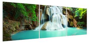 Obraz řeky s vodopády (150x50 cm)