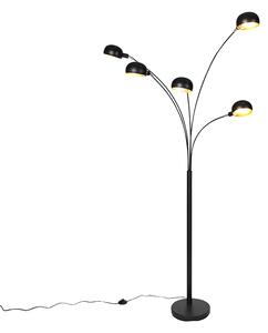 Chytrá stojací lampa černá 5-světlo vč. Wifi B35 - Sixties