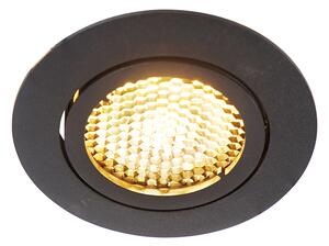 Chytré zapuštěné bodové svítidlo černé vč. WiFi GU10 nastavitelné - Ude Honey