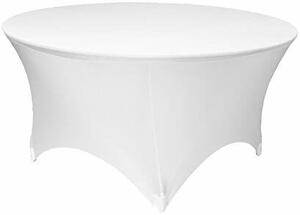 Elastický potah pro kulatý stůl ⌀122cm barva Bílá