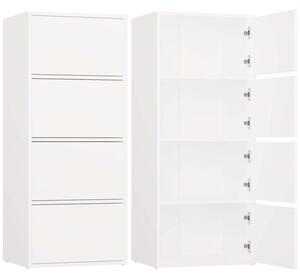 Úzká komoda s dvířky ATALLA - bílá