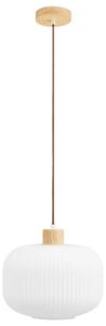 Nordic Living Bílé skleněné závěsné světlo Argallo 30 cm