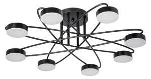 LED Přisazený lustr 8xLED/7W/230V 3000-6000K pr. 70 cm černá