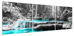 Zimní obraz řeky (150x50 cm)