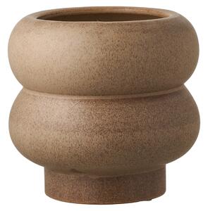 Nordic Living Hnědý keramický květináč Oddy Ø19 cm