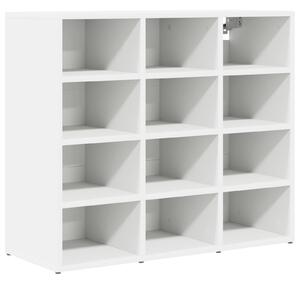 Skříň na obuv 77,5 x 30 x 67 cm Kompozitní dřevo Bílá