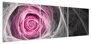 Abstraktní obraz růže (150x50 cm)