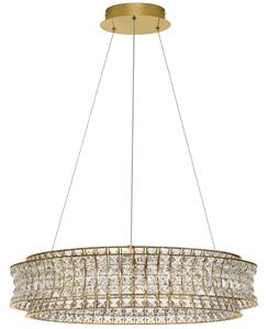 -25 % Dny MOMENTI– Nova Luce Zlaté křišťálové závěsné LED světlo Celysia 80 cm