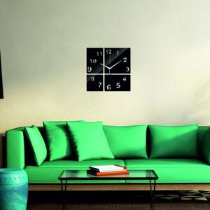 Moderní nástěnné hodiny čtvereček barva černá BARBORA