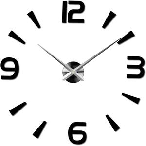 Stylesa Moderní nástěnné hodiny na zeď HOBART S030 černé ruky silver