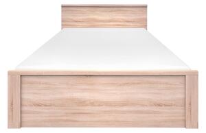 KONDELA Postel, 160x200, dub sonoma, NORTY TYP 8