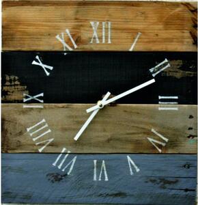 Dřevěné hodiny rustikální na stěnu ROMAN