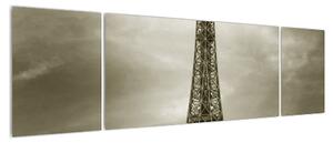 Obraz Eiffelovy věže a červeného auta (170x50 cm)