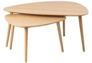 Unique Furniture Set dvou dubových konferenčních stolků Adda 70 x 100/52,5 x 70 cm