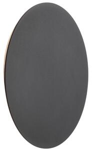 Černé kovové nástěnné LED světlo Nova Luce Cyrcle 30 cm