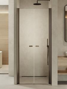 New Trendy New Soleo Gunmetal Brushed sprchové dveře 120 cm sklopné grafitová kartáčovaný/průhledné sklo D-0537A