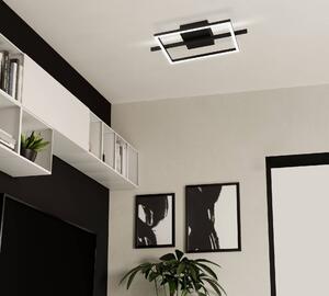EGLO Stropní/nástěnné LED svítidlo Amandolo š. 20cm, 2700-6500K Barva: Černá