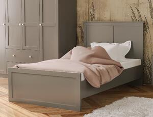Antracitová postel Zenio Side, 190x90