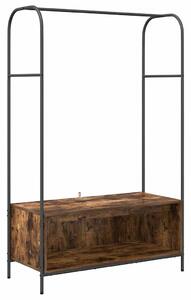 Kovový stojan na oblečení Hnědý dub 100 x 44 x 160 cm