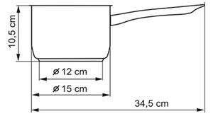 KOLIMAX Hrnec s rukojetí KLASIK, průměr 15cm, objem 1.5l
