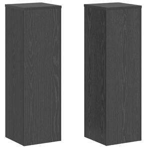 Stojan na rostliny 2 pcs Černý dub 25 x 25 x 80 cm