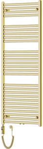 Mexen Hades, elektrické topné těleso 1500 x 600 mm, 600 W, zlatá lesklá, W104-1500-600-2600-50