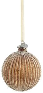 Lene Bjerre Skleněná ozdoba Norille Stripes - Brown LB164