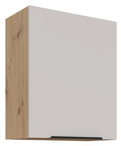 Horní kuchyňská skříňka NICOLLA - šířka 60 cm, kašmír / dub artisan