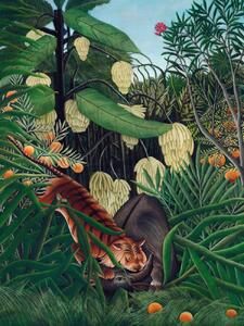 Obrazová reprodukce The Tiger & The Buffalo - Henri Rousseau, (30 x 40 cm)