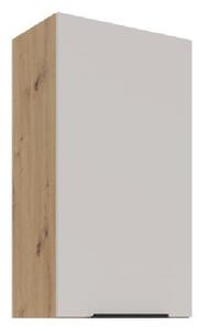 Vysoká horní skříňka NICOLLA - šířka 50 cm, kašmír / dub artisan