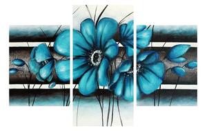 Obraz modrých květů (90x60 cm)