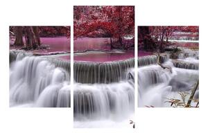 Obraz podzimních vodopádů (90x60 cm)