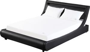 Tempo Kondela Čalouněná postel FELINA 160x200, s LED osvětlením, černá