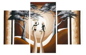 Orientální obraz dvou žen a stromu (90x60 cm)