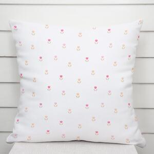 Biante Dekorační povlak na polštář TF-115 Barevné tulipánky na bílém 30 x 50 cm