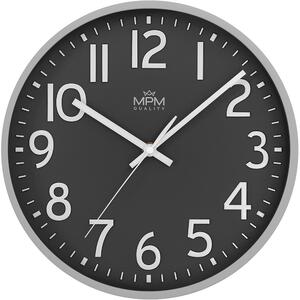 MPM Nástěnné černo-šedé elegatní hodiny MPM Naxer - C E01.4505.9290
