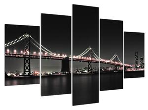 Noční obraz mostu (150x105 cm)