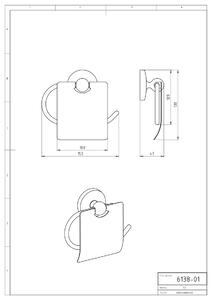 Novaservis - Závěs toaletního papíru s krytem Metalia 1 chrom, 6138,0