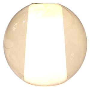 Sikrea Stolní lampa EMY, 1xE27, pr.20cm Barva skla: Jantarová, Barva montury: Černá
