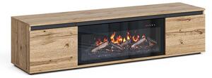 Obklad krbu Vicco Evina Dub/Černá 160 x 39 cm, Model 62637