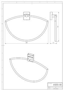Novaservis - Půlkruhový držák ručníků Metalia 12 chrom, 0203,0