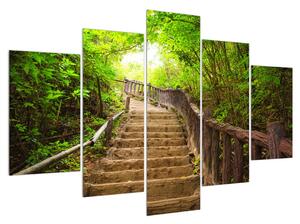 Obraz schodů vedoucích krajinou (150x105 cm)
