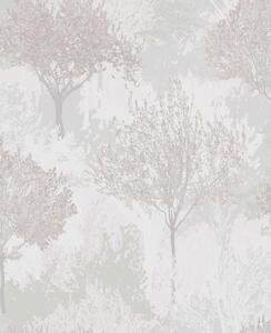 Šedá a mauve vliesová tapeta se stromy, 118714, Zen, Superfresco Easy