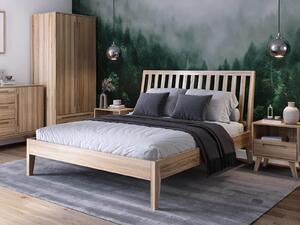 Dřevěná buková postel 140x200 Beskyd 01 Přírodní Buk