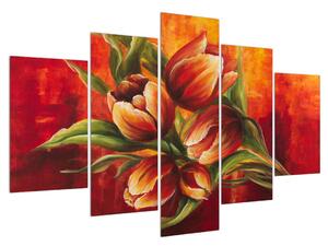 Obraz květů tulipánů (150x105 cm)